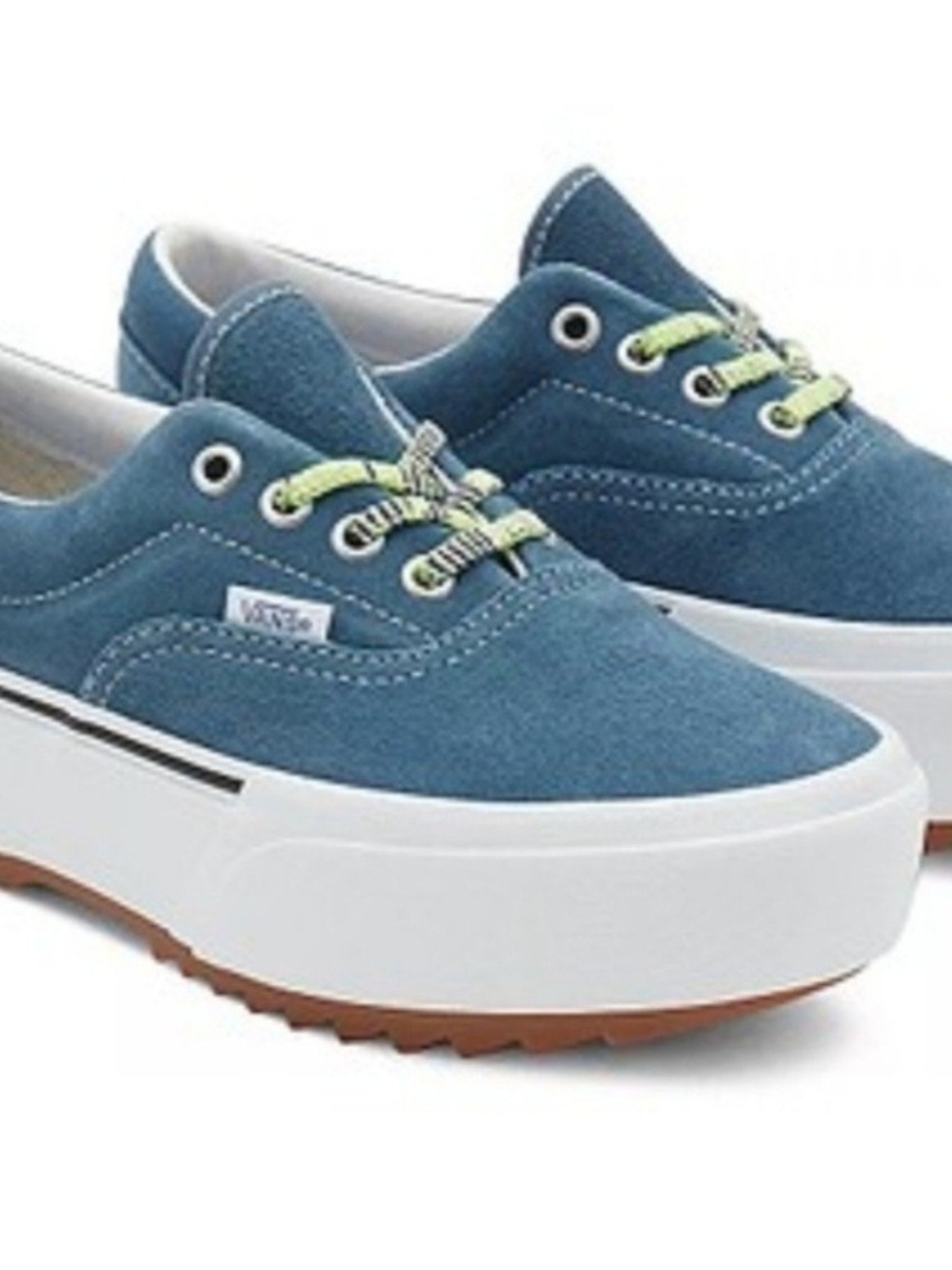 Women's VANS Cement Blue / Tru White Suede Platform Sneaker Size 5.5 NEW